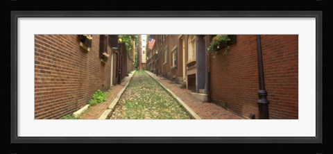 Framed Street View of Beacon Hill, Boston Massachusetts Print
