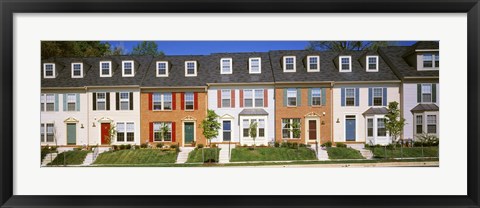 Framed Townhouse, Owings Mills, Maryland, USA Print