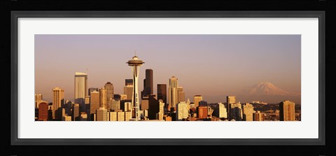 Framed Skyline, Seattle, Washington State, USA Print