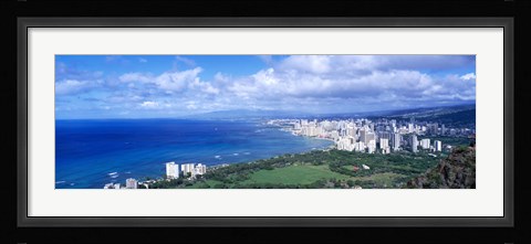 Framed Blue Waters of Waikiki, Hawaii Print