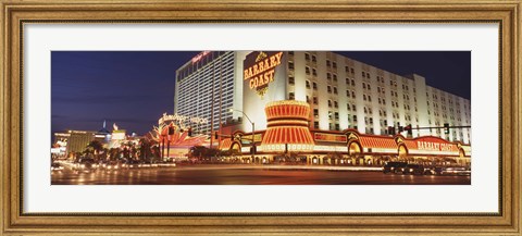 Framed USA, Nevada, Las Vegas, Buildings lit up at night Print