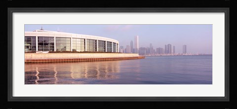 Framed Building Structure Near The Lake, Shedd Aquarium, Chicago, Illinois, USA Print