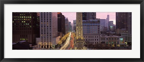 Framed Buildings in a city, Michigan Avenue, Chicago, Cook County, Illinois, USA Print