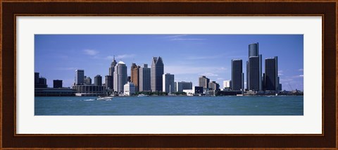 Framed Detroit Waterfront, Michigan (close-up) Print
