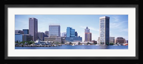 Framed USA, Maryland, Baltimore, Skyscrapers along the Inner Harbor Print