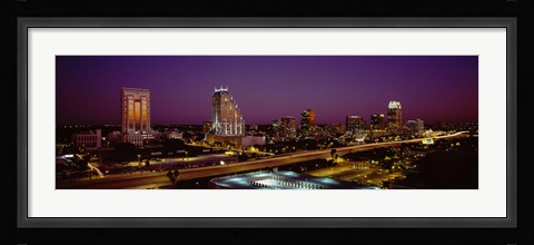 Framed Orlando, Florida at Night Print