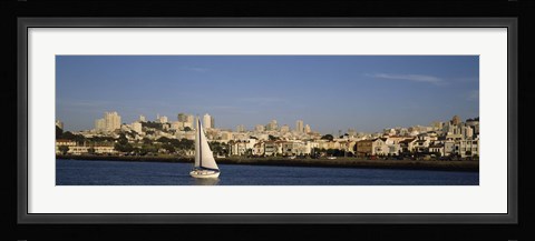 Framed Sailboat in an ocean, Marina District, San Francisco, California, USA Print