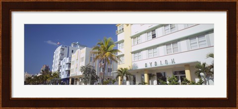 Framed Art Deco Hotels, Ocean Drive, Florida, USA Print