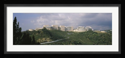Framed Low angle view of a museum on top of a hill, Getty Center, City of Los Angeles, California, USA Print