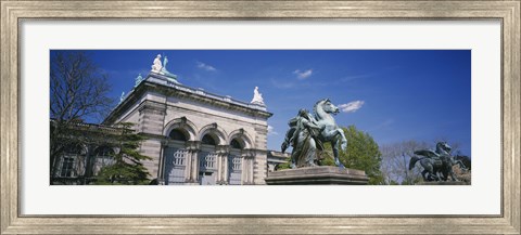 Framed Low angle view of a statue in front of a building, Memorial Hall, Philadelphia, Pennsylvania, USA Print