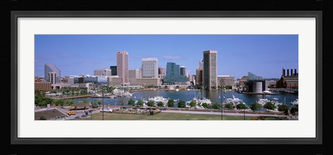 Framed Inner Harbor Skyline Baltimore MD USA Print