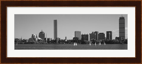 Framed MIT Sailboats, Charles River, Boston, Massachusetts, USA Print