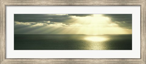 Framed Sunset Pacific Ocean San Diego CA USA Print