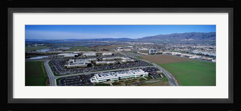 Framed Aerial View, Silicon Valley Business Campus, San Jose, California, USA Print