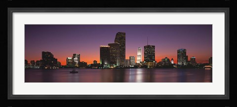 Framed Evening Biscayne Bay Miami FL Print