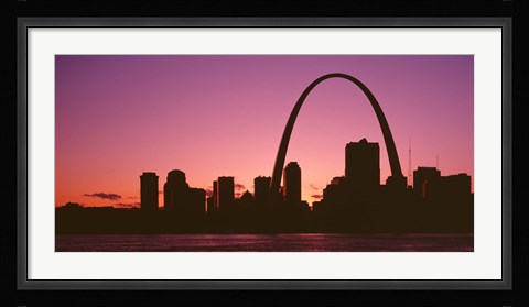 Framed USA, Missouri, St Louis, sunset Print