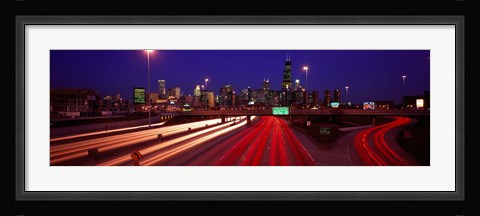 Framed Kennedy Expressway Chicago IL USA Print