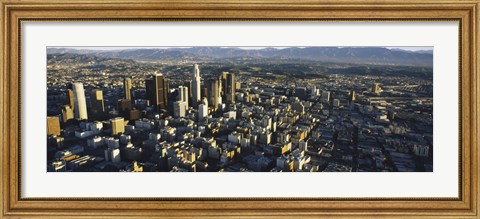 Framed Aerial View of Los Angeles, California Print