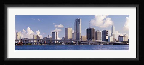 Framed Buildings at the waterfront, Miami, Florida, USA (close-up) Print