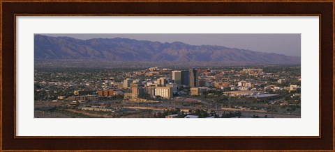 Framed High angle view of a cityscape, Tucson, Arizona, USA Print