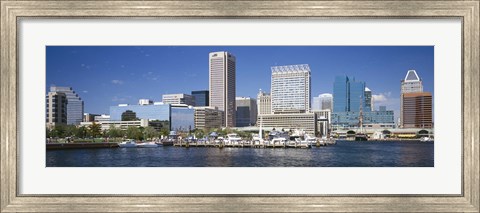 Framed Buildings at the waterfront, Baltimore, Maryland, USA Print