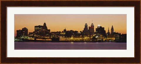 Framed Buildings at the waterfront, Philadelphia, Pennsylvania, USA Print