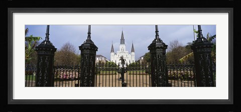 Framed Facade of a church, St. Louis Cathedral, New Orleans, Louisiana, USA Print