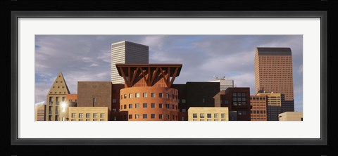 Framed Skyscrapers In The City, Denver, Colorado, USA Print