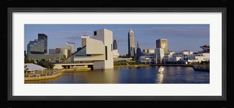 Framed Buildings In A City, Cleveland, Ohio Print