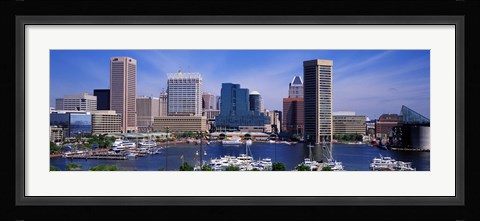 Framed Inner Harbor Federal Hill Skyline Baltimore MD Print