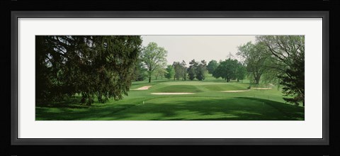 Framed Sand trap at a golf course, Baltimore Country Club, Maryland, USA Print