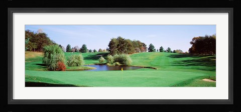 Framed Pond at a golf course, Baltimore Country Club, Baltimore, Maryland, USA Print