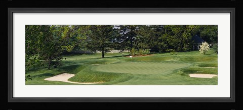 Framed Sand traps on the golf course at Baltimore Country Club, Baltimore Print