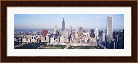 Framed Chicago Skyline from a Distance Print