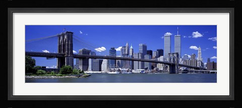 Framed Brooklyn Bridge Skyline New York City NY USA Print