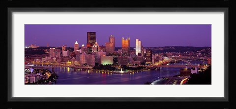 Framed Dusk Pittsburgh PA Print