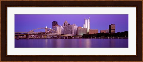 Framed Allegheny River Pittsburgh PA Print