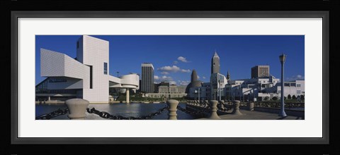 Framed Building at the waterfront, Rock And Roll Hall Of Fame, Cleveland, Ohio, USA Print