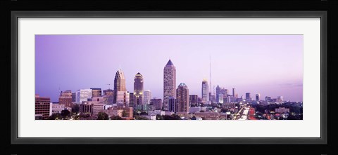 Framed Twilight, Atlanta, Georgia, USA Print