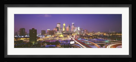 Framed Twilight, Minneapolis, MN, USA Print
