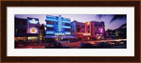 Framed Ocean Drive South Beach Miami FL USA Print