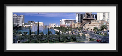 Framed Sunny Day on the Strip in Las Vegas Print