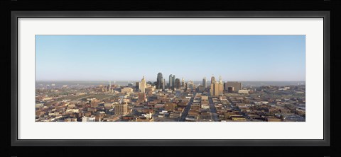 Framed Aerial view of a cityscape, Kansas City, Missouri, USA Print