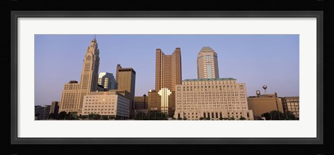 Framed Buildings in a city, Columbus, Franklin County, Ohio, USA Print