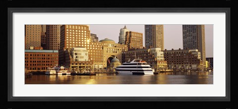Framed Buildings at the waterfront, Boston, Massachusetts Print