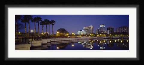Framed Orlando waterfront, Florida Print