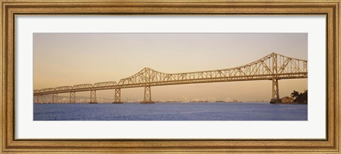 Framed Low angle view of a bridge, Bay Bridge, California, USA Print