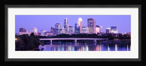 Framed Minneapolis in Purple Print