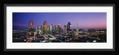 Framed Night, Dallas, Texas, USA Print