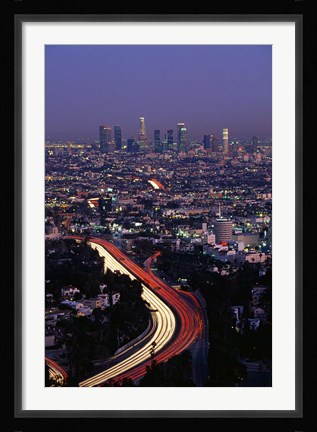 Framed Hollywood Freeway Los Angeles CA Print